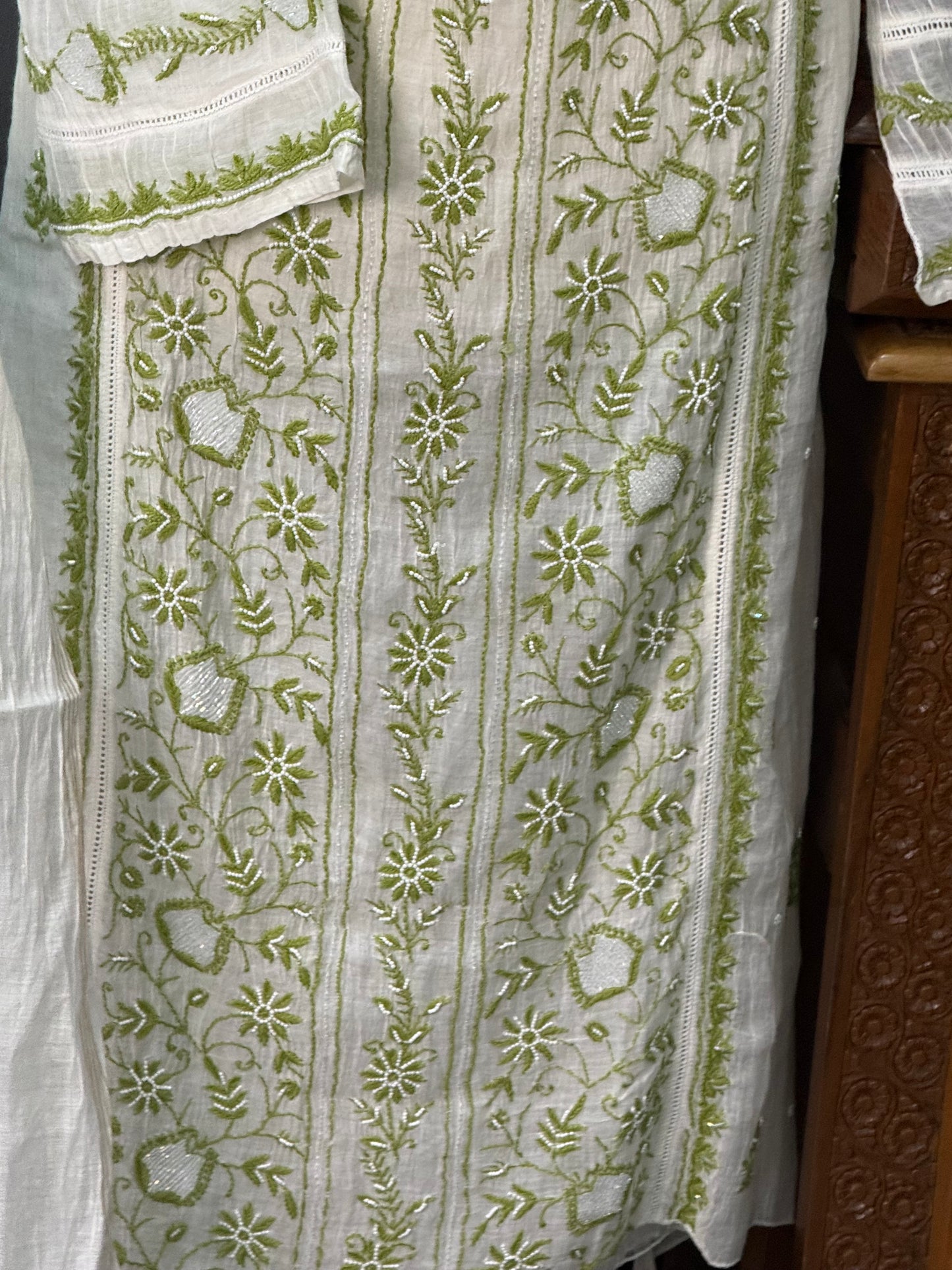 Mul chanderi kurta set