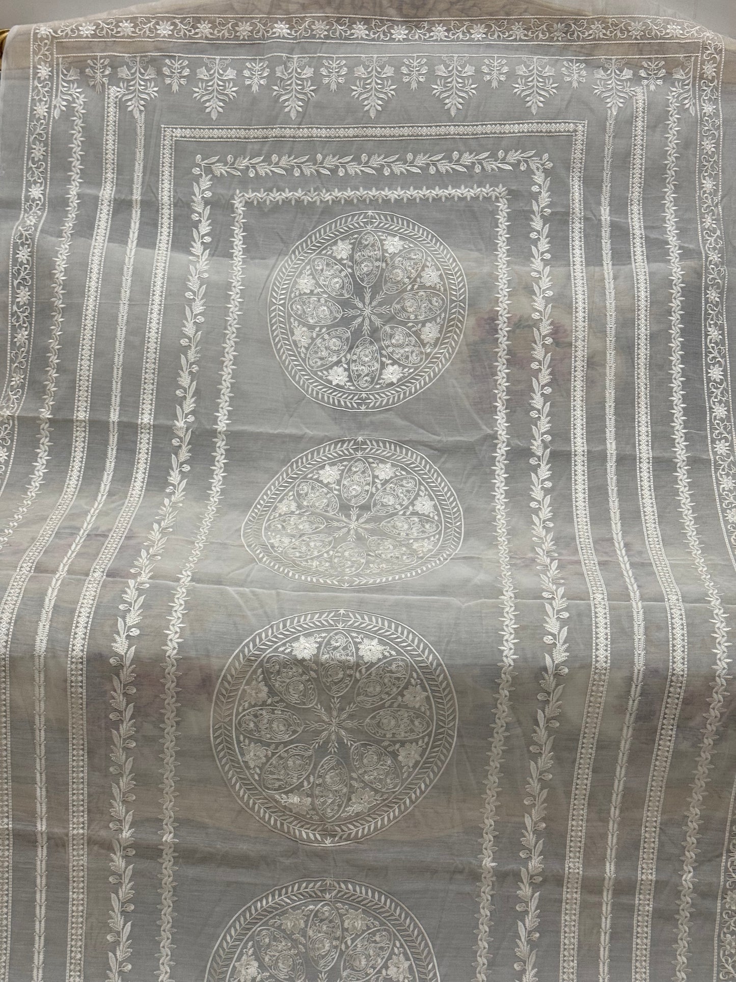 Pure chanderi silk lawn duppata