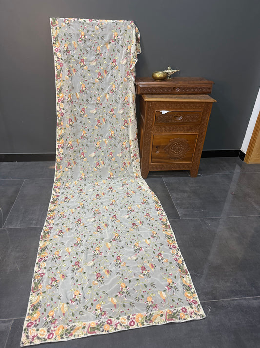 Parsi gara Mechine embroidered