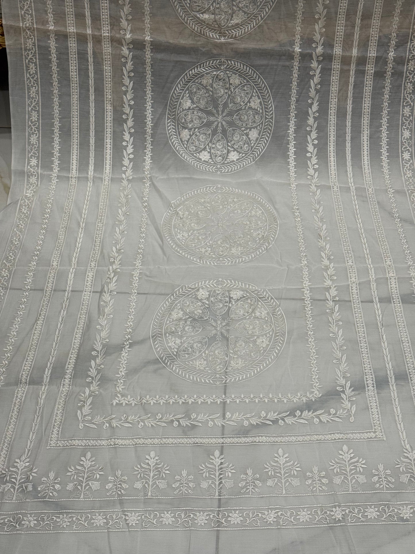 Pure chanderi silk lawn duppata