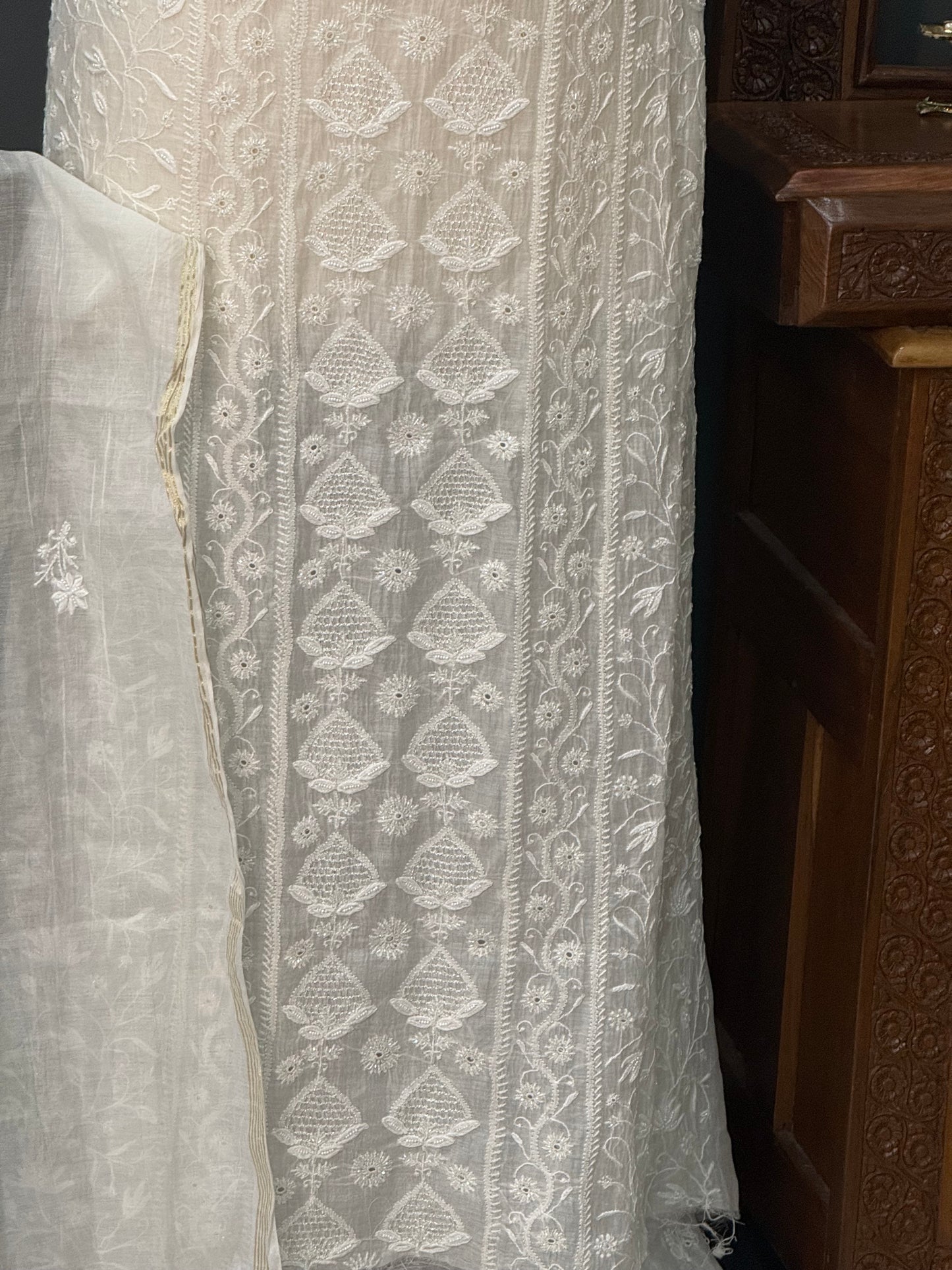 Mul chanderi kurta set