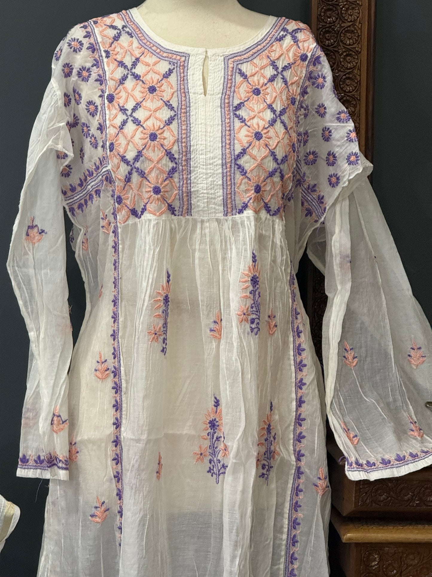 Mul chanderi gown 1