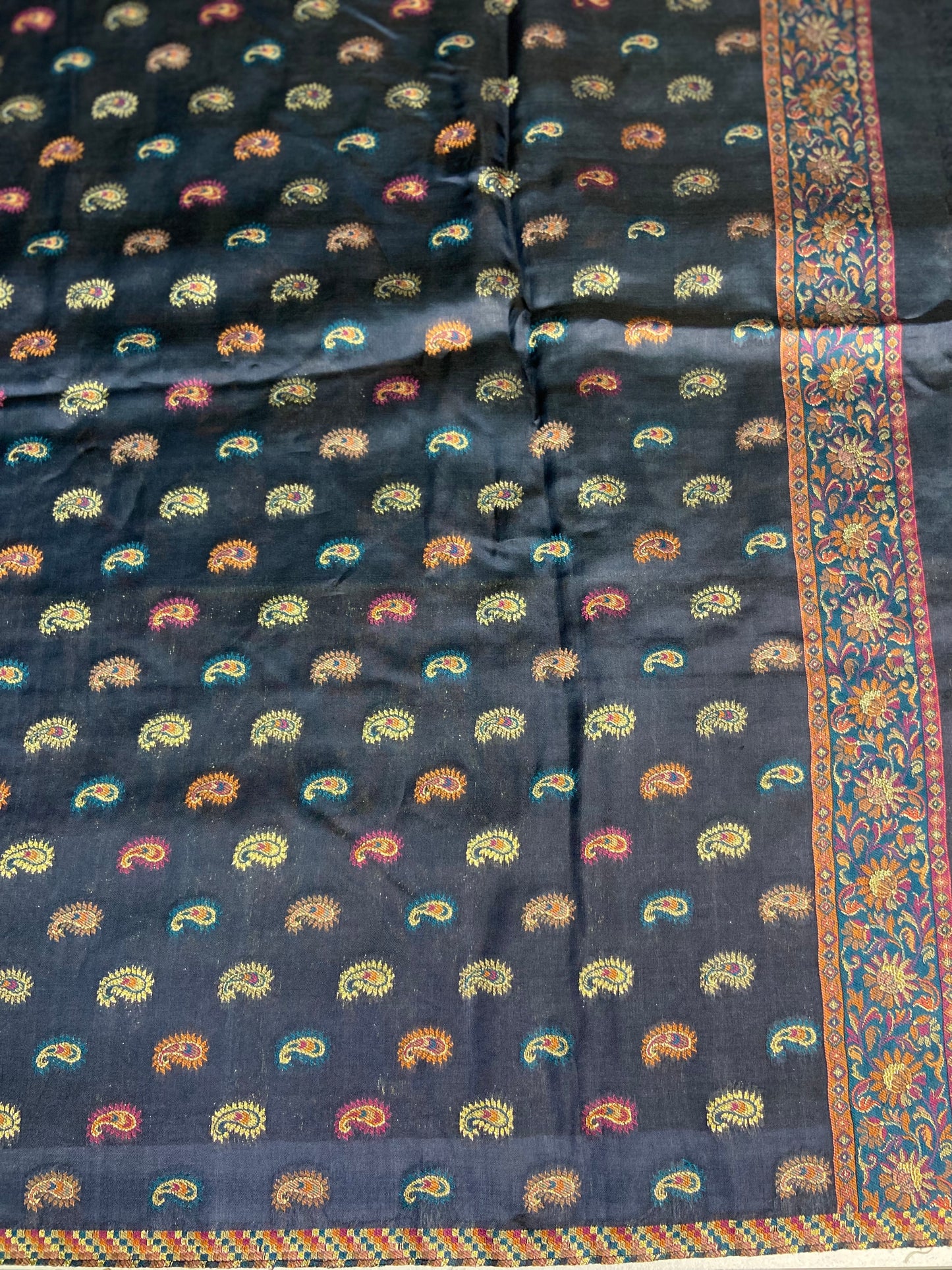 Pure kani silk saree Blue