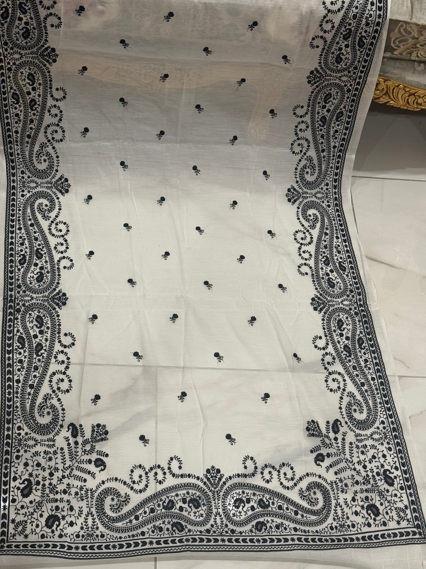 Pure chanderi silk lawn duppata
