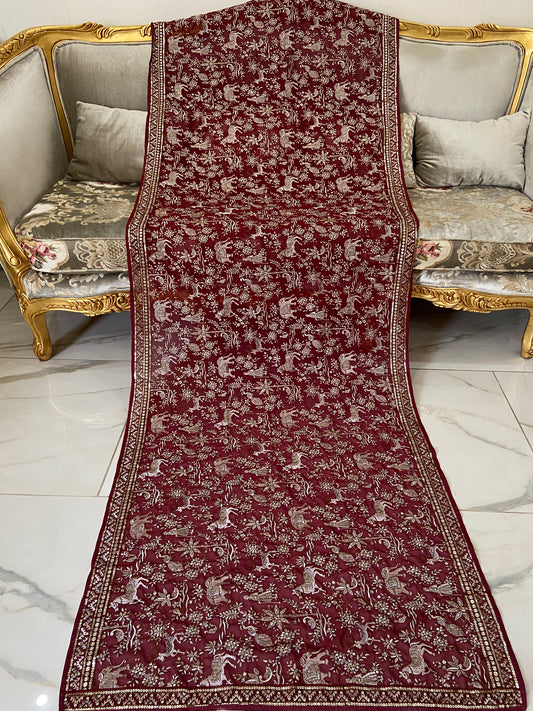 Parsi gara Mechine embroidered