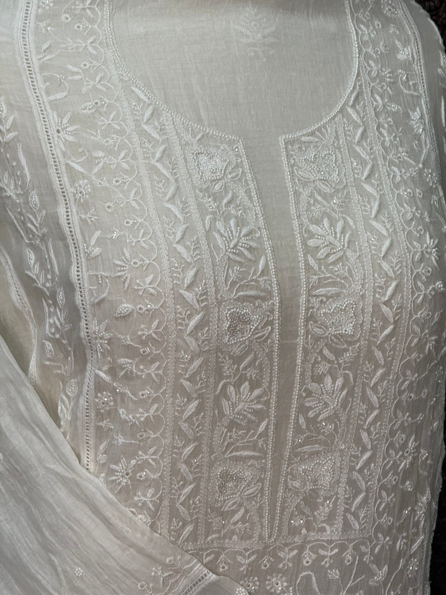 Mul chanderi kurta set