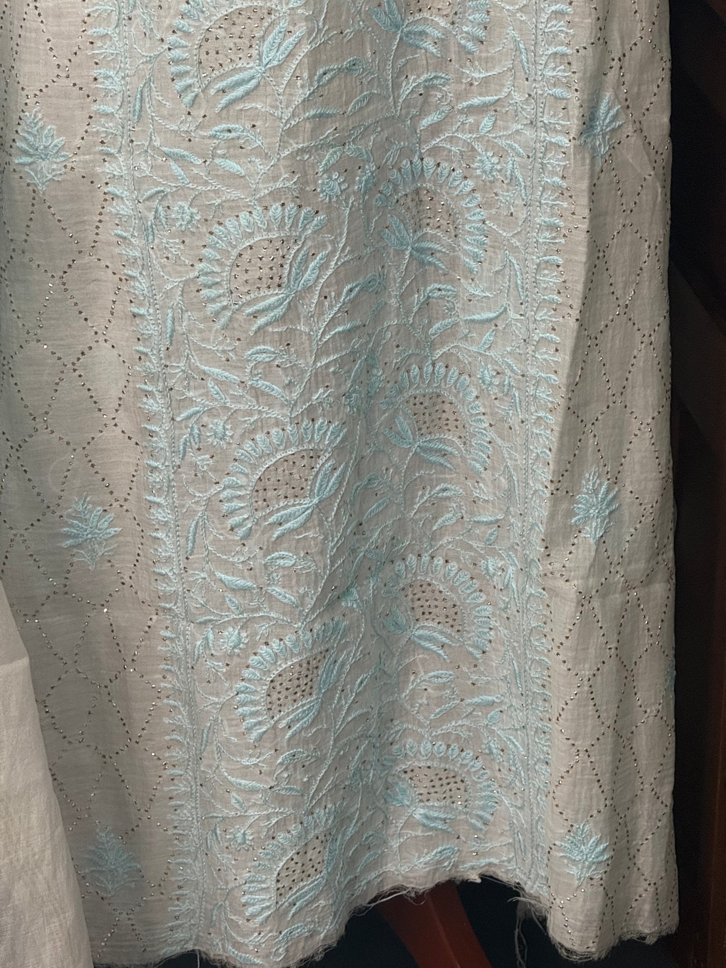 Mul chanderi kurta set mukesh ferozi