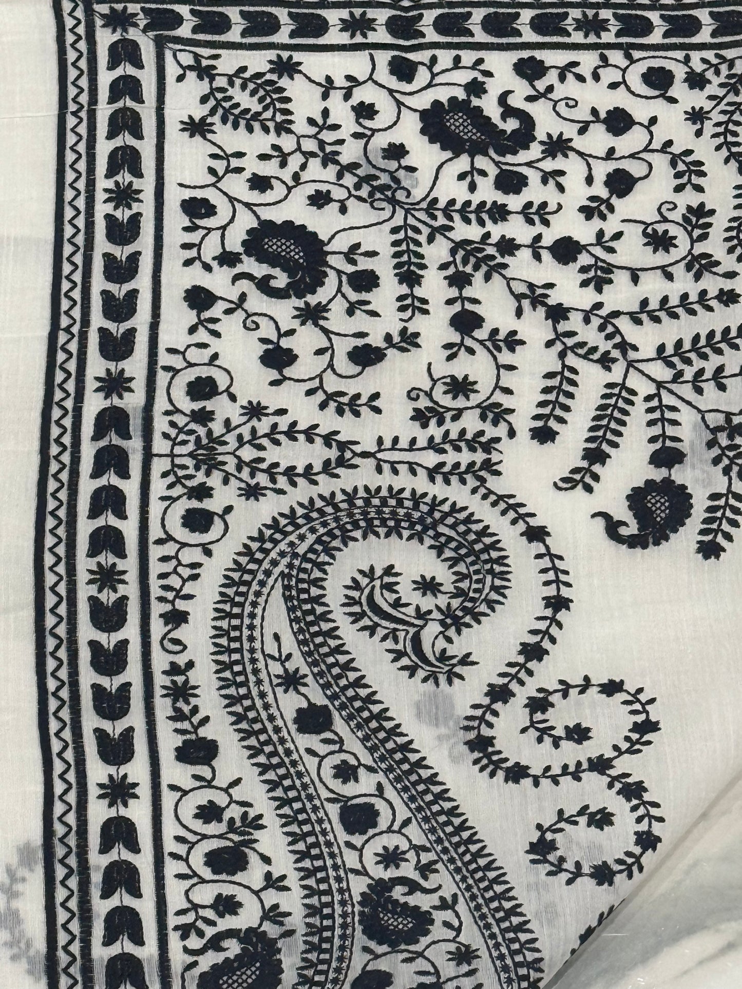 Pure chanderi silk lawn duppata