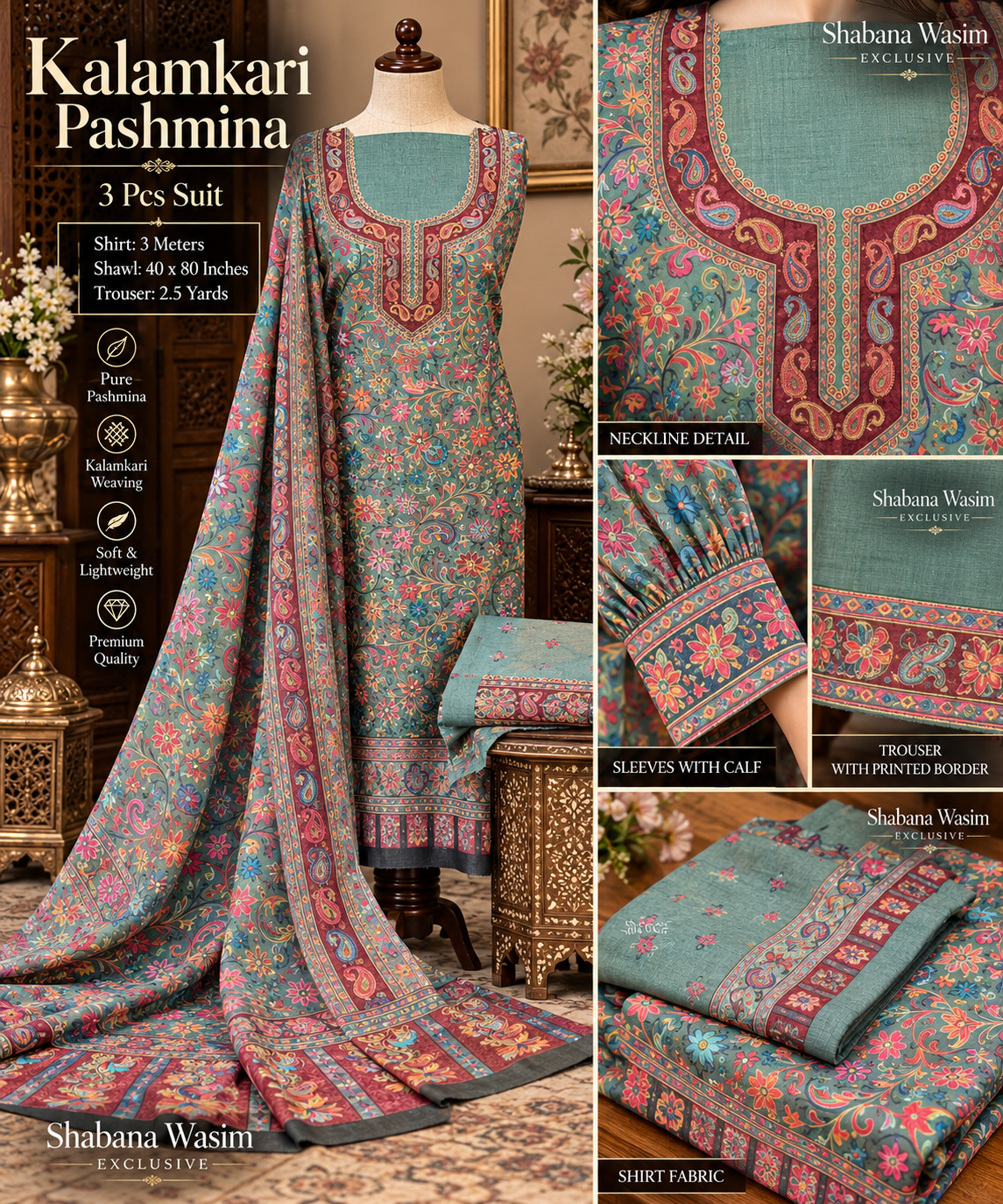 Kalamkari PASHMINA SUIT