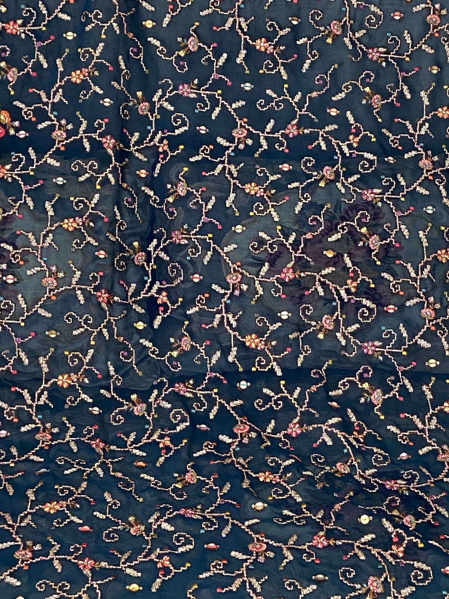 Parsi gara Mechine embroidered