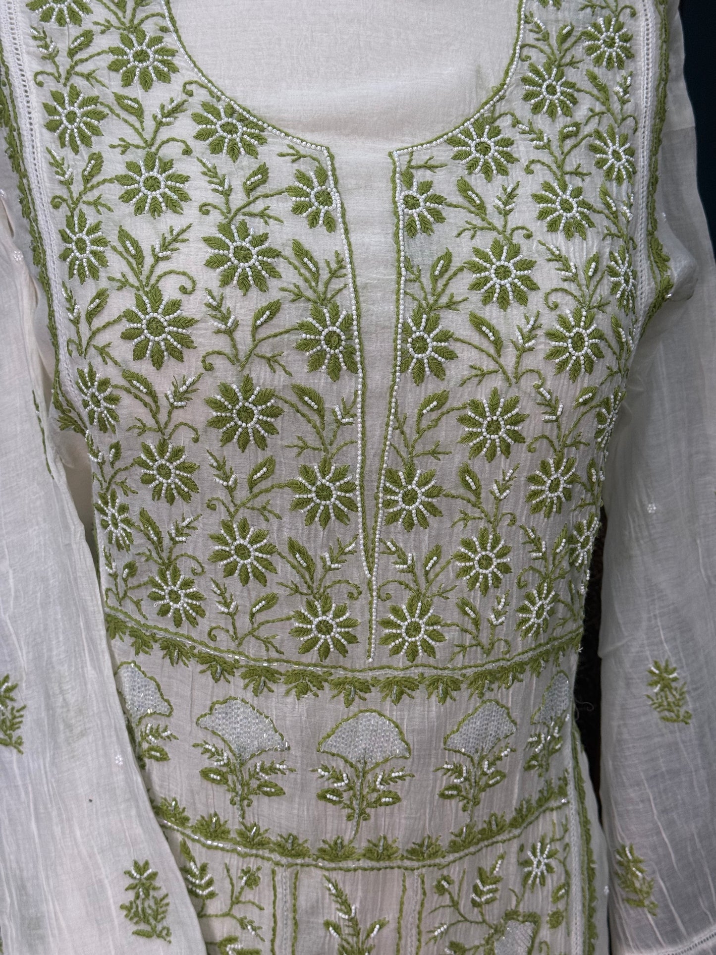 Mul chanderi kurta set