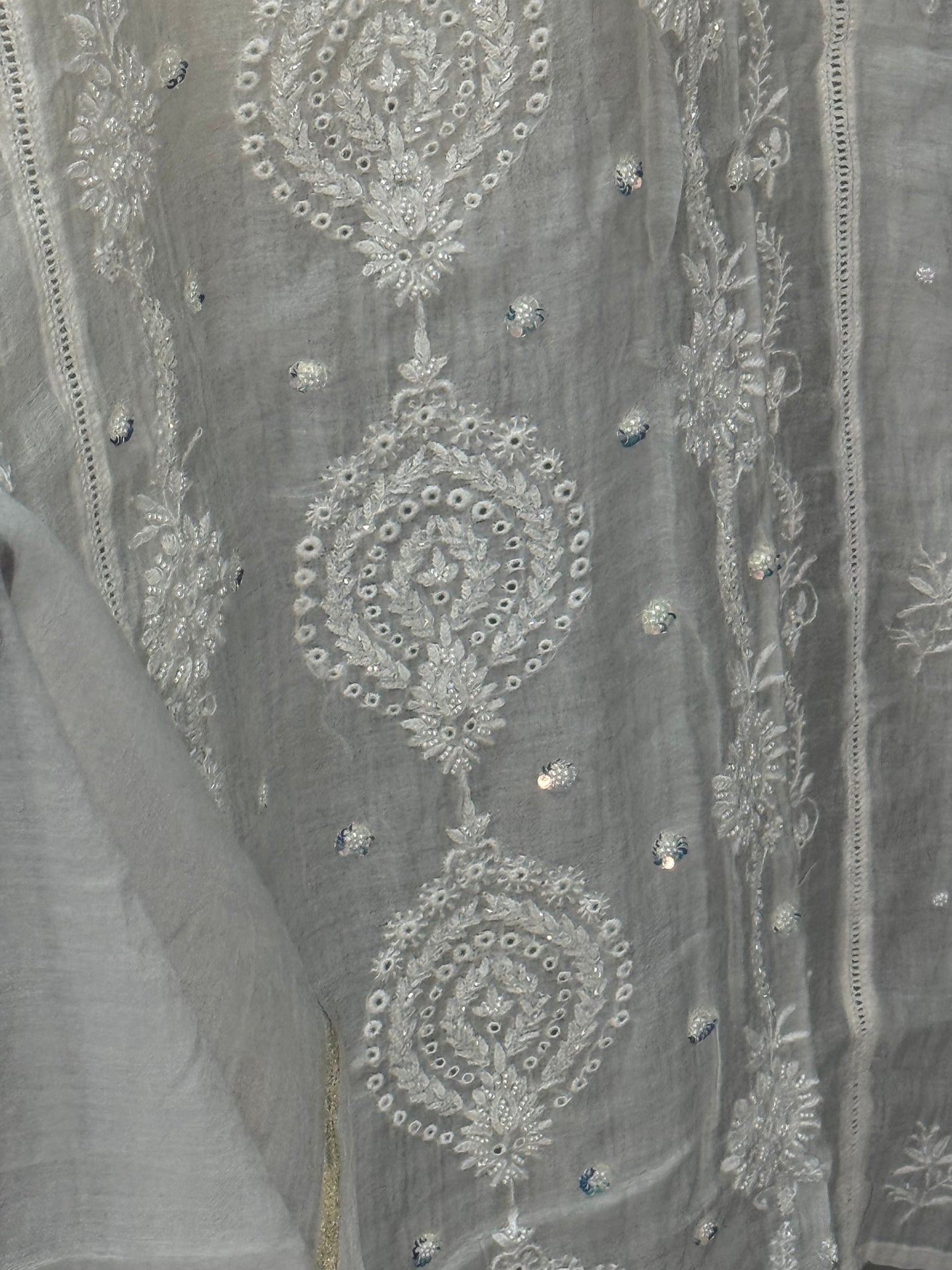 Mul chanderi kurta set