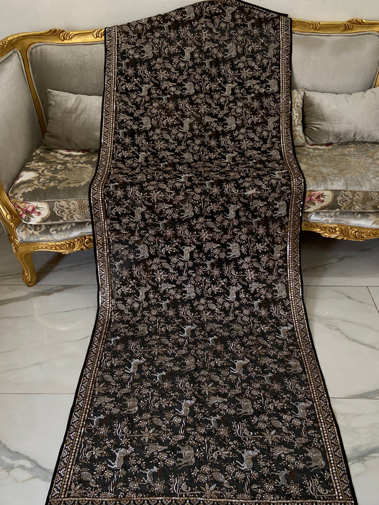 Parsi gara Mechine embroidered