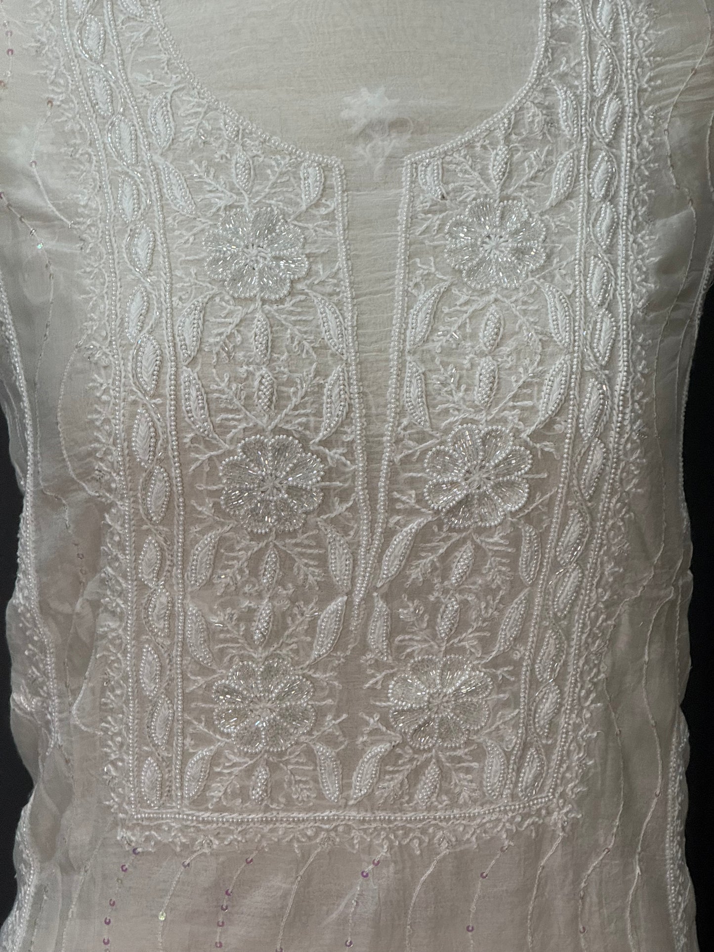 Mul  chanderi kurta set