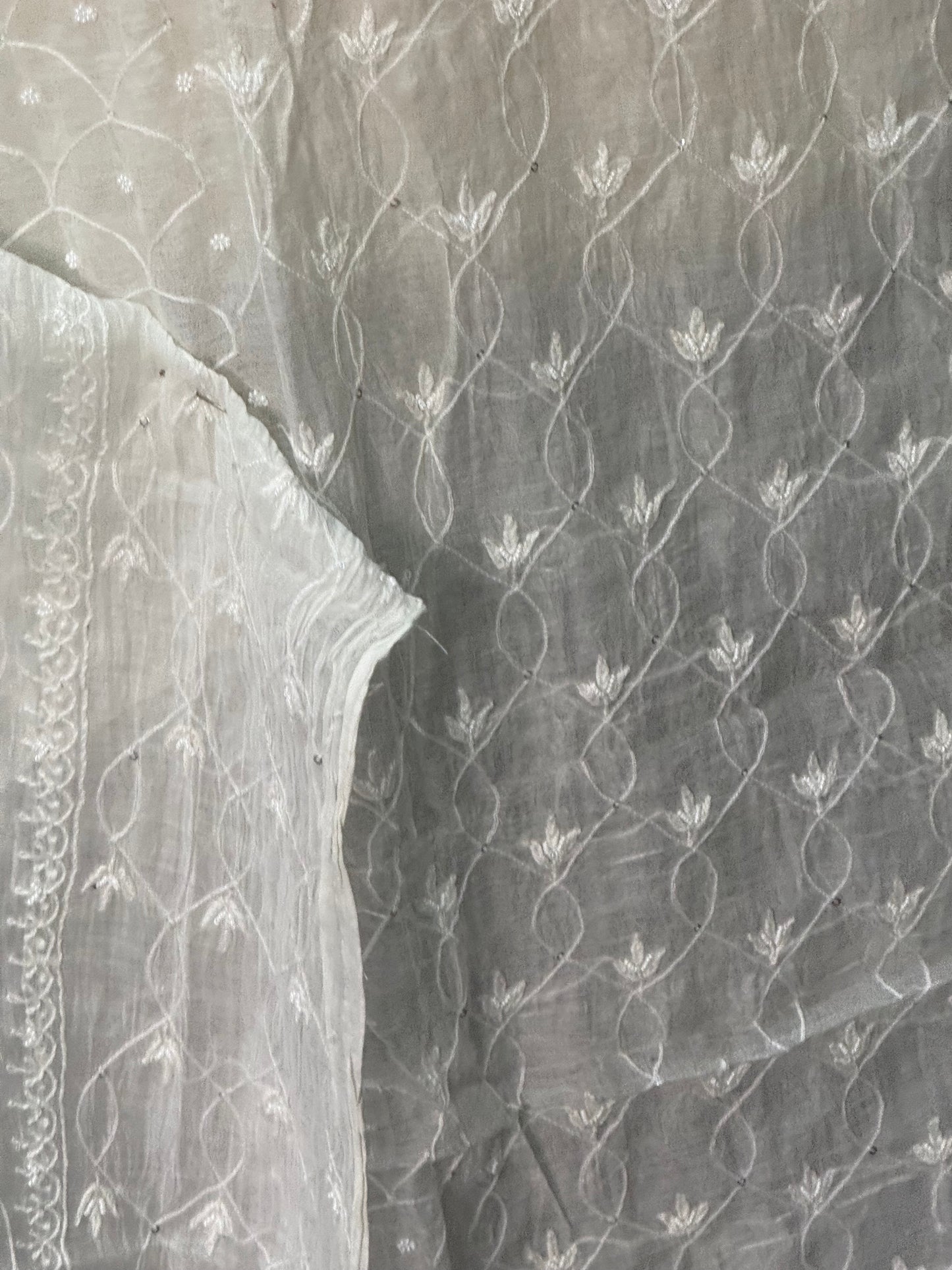 Mul chanderi kurta set