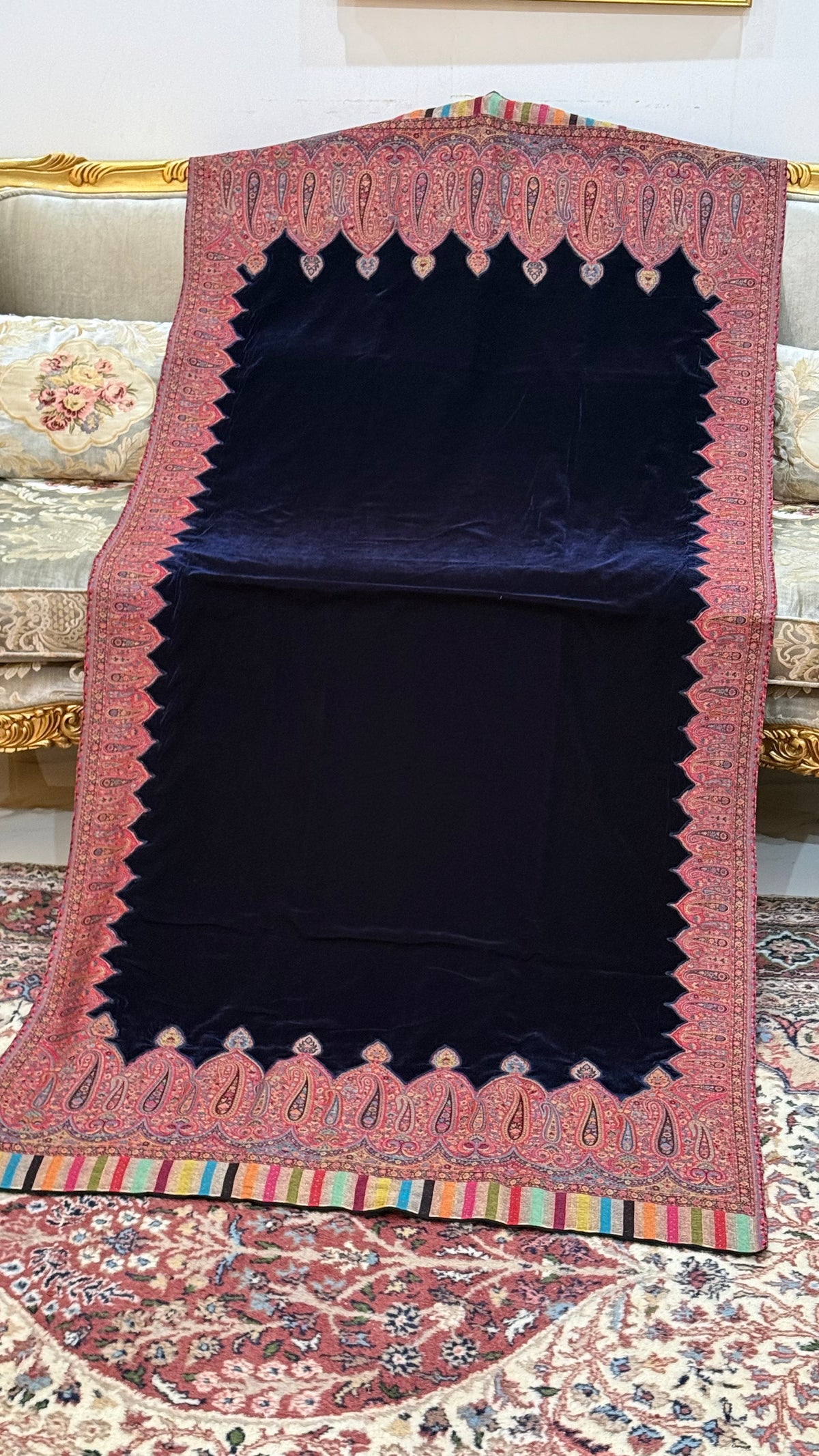 KANI velvet reversible shawl