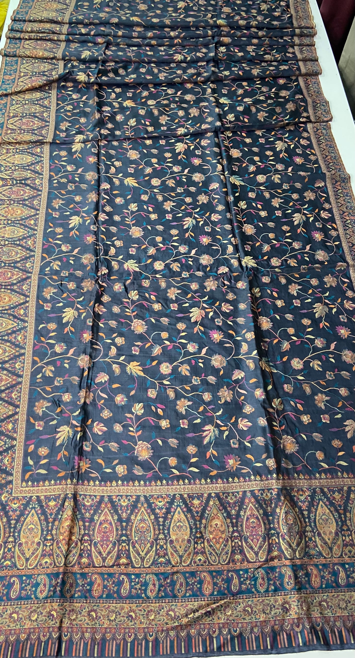 Pure kani silk saree Blue