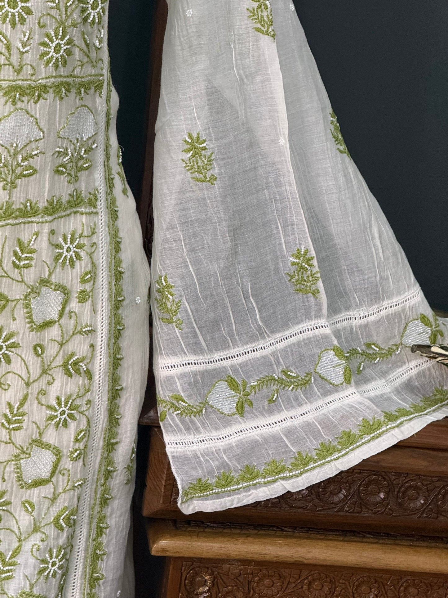 Mul chanderi kurta set