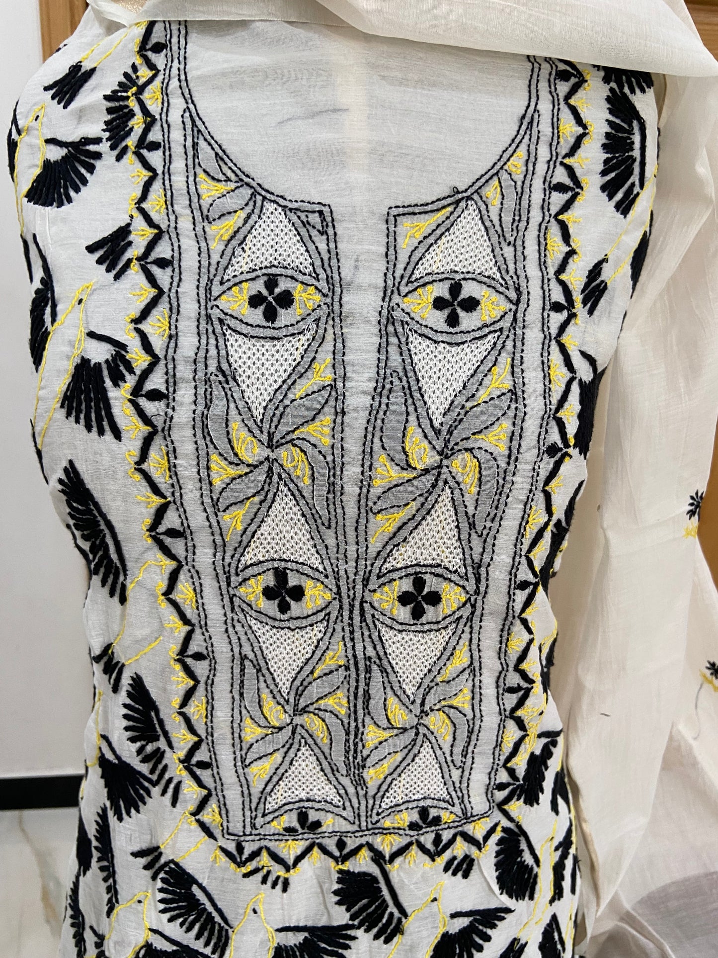 Mul chanderi kurta set