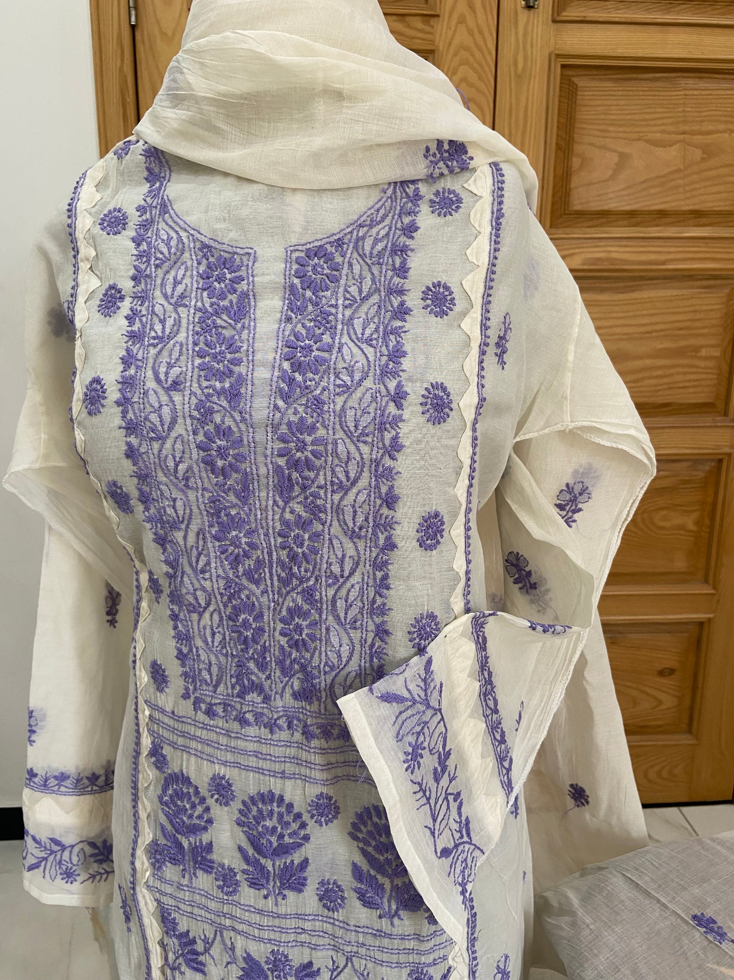 Mul chanderi kurta set