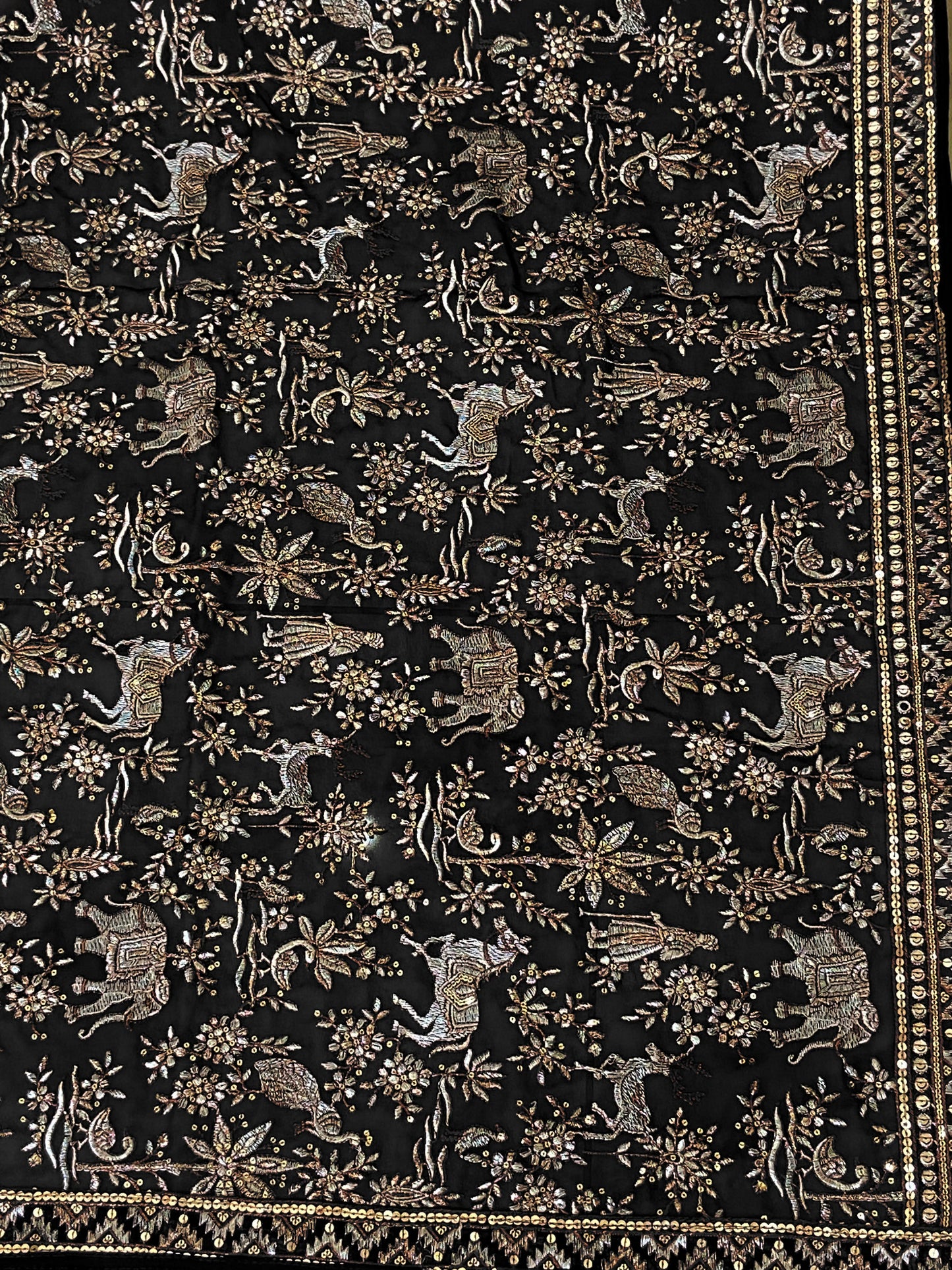 Parsi gara Mechine embroidered