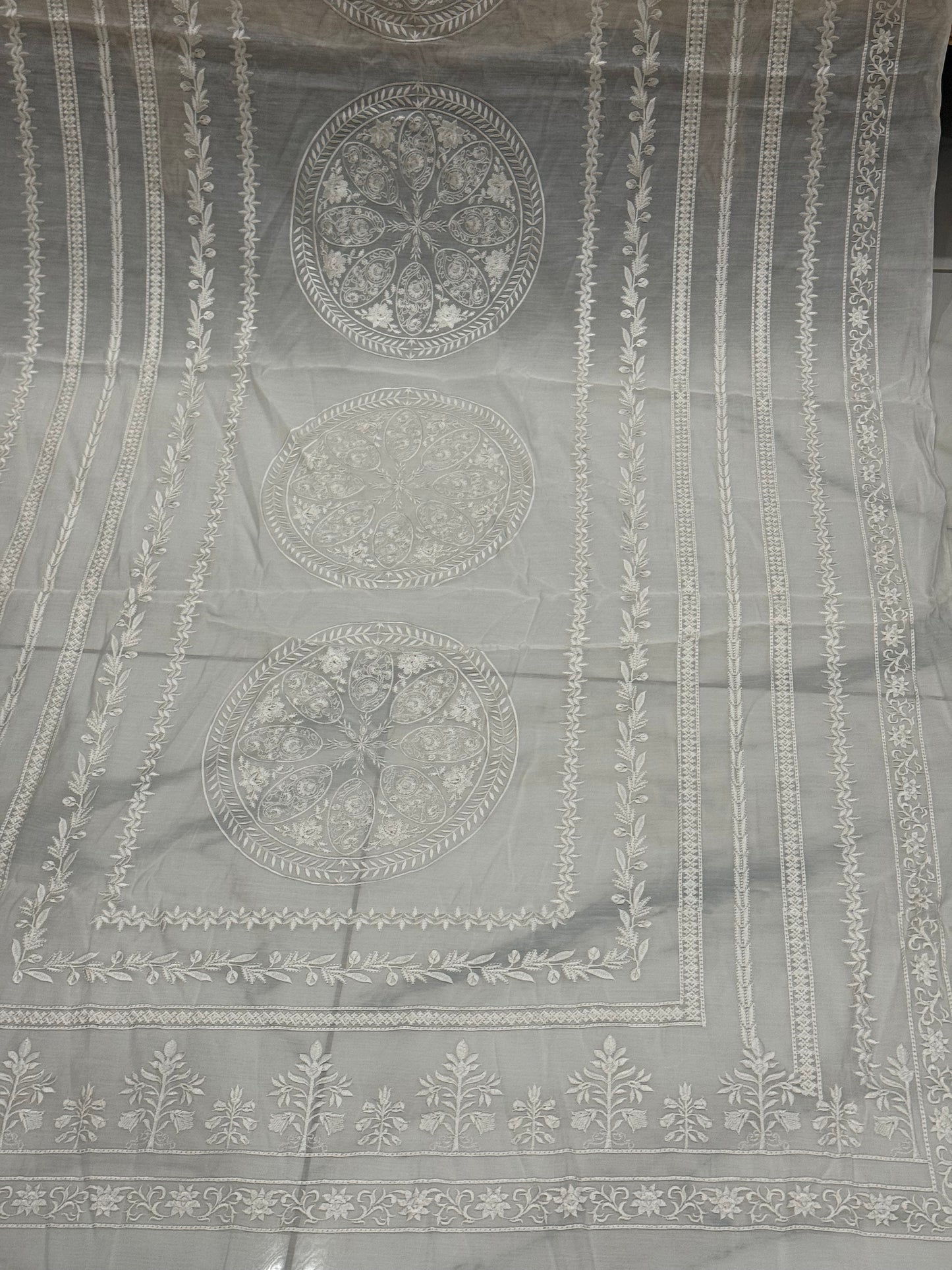 Pure chanderi silk lawn duppata