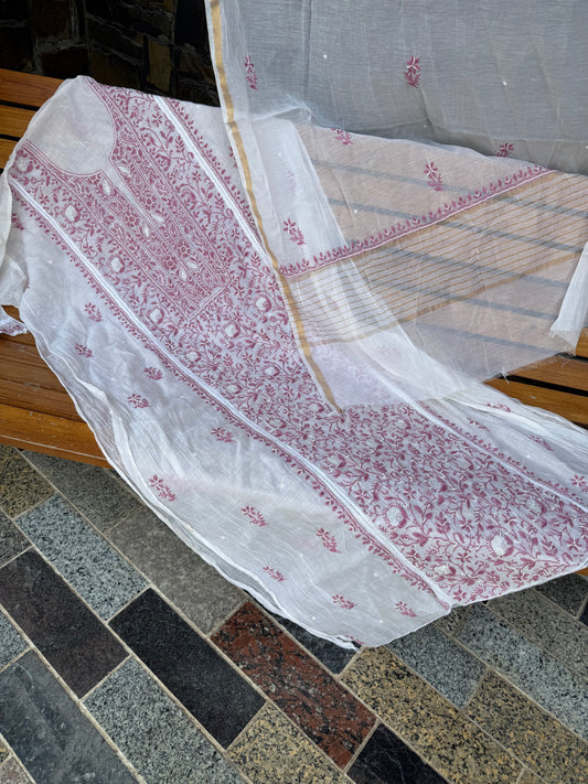 Mul chanderi kurta set