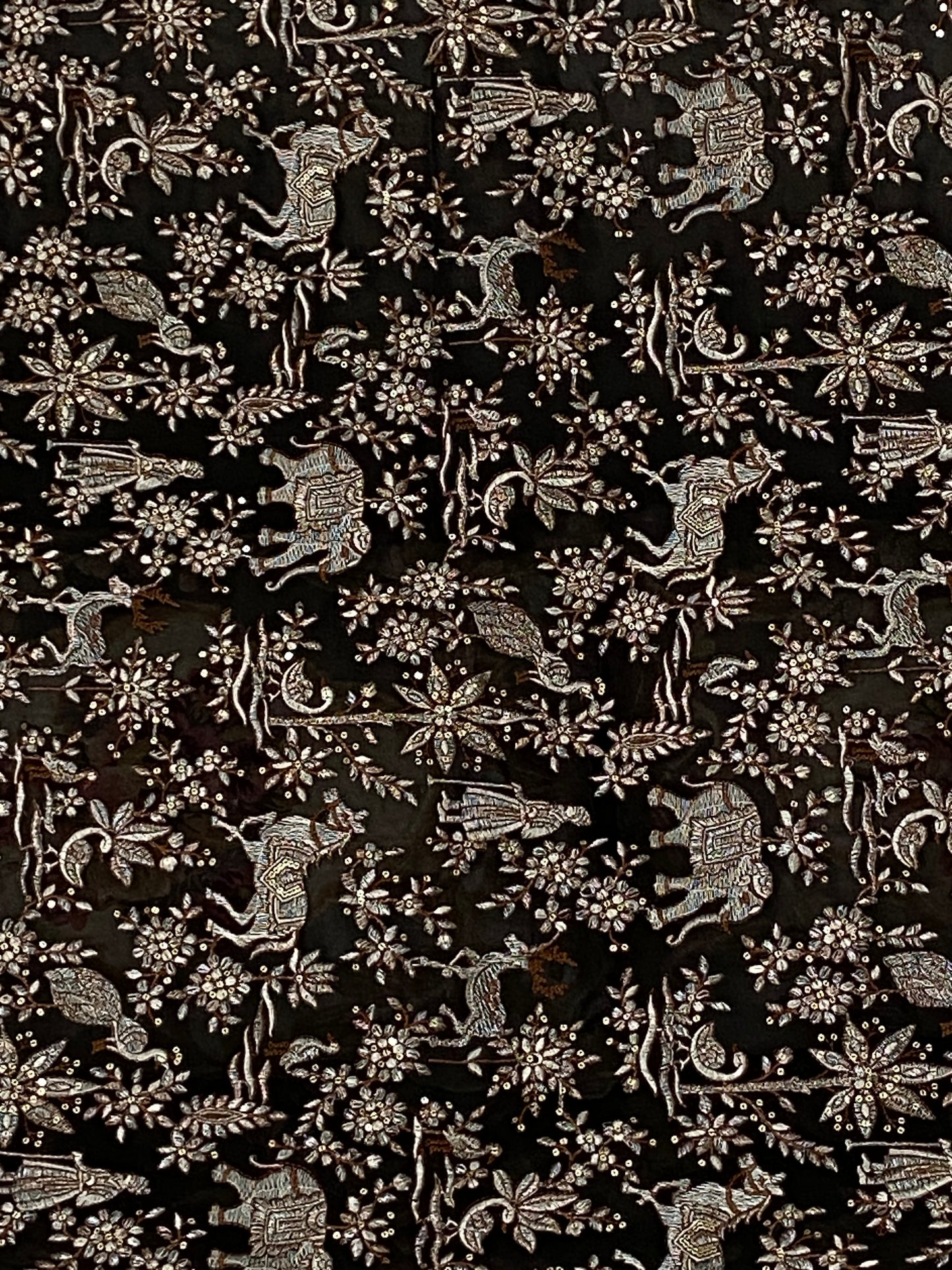 Parsi gara Mechine embroidered
