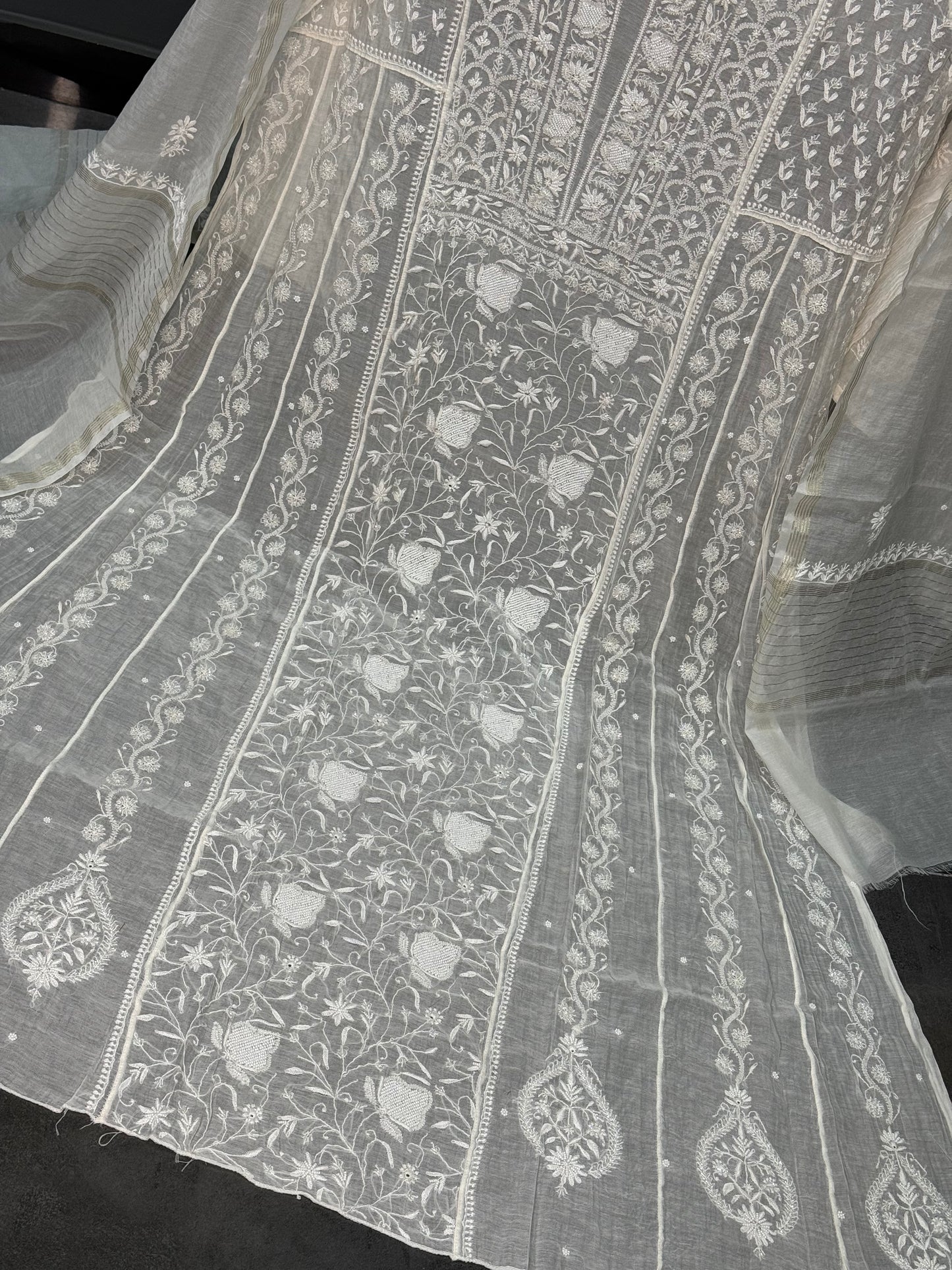 Mul chanderi kurta set