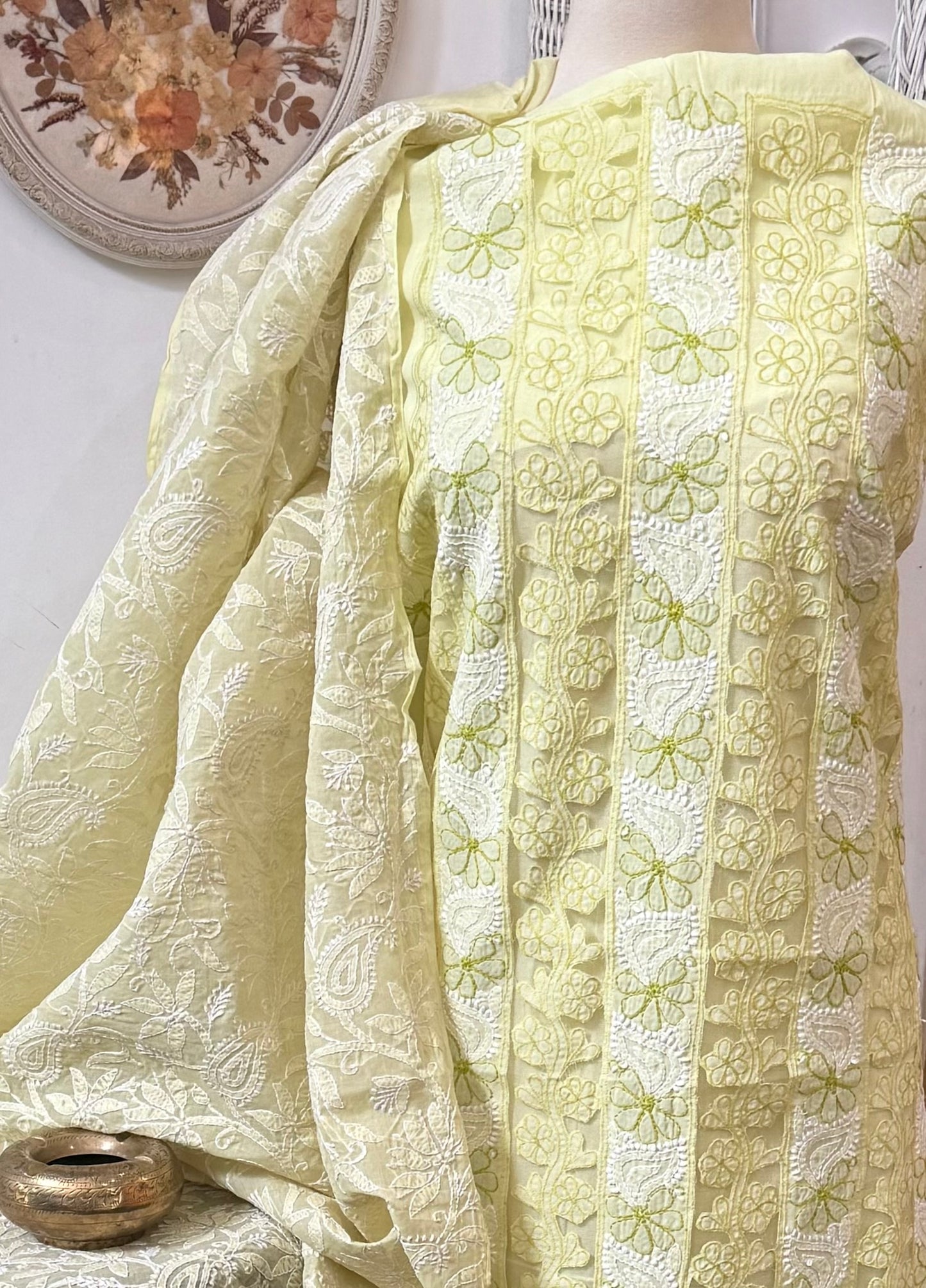 Soft cotton lawn kurta with cotton lawn duppata