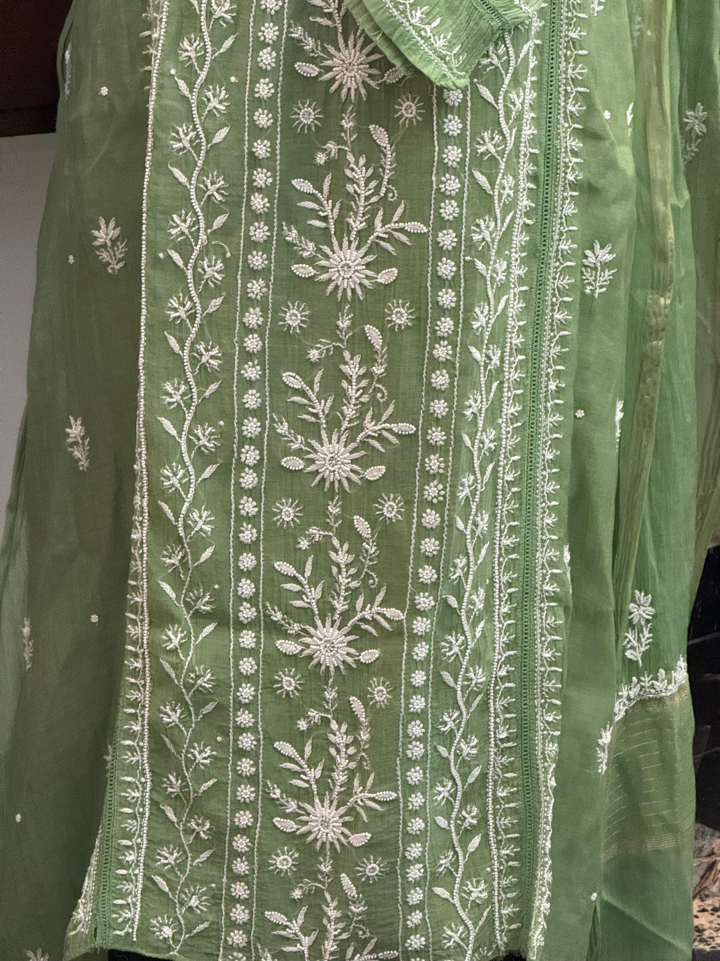 Mul chanderi kurta set