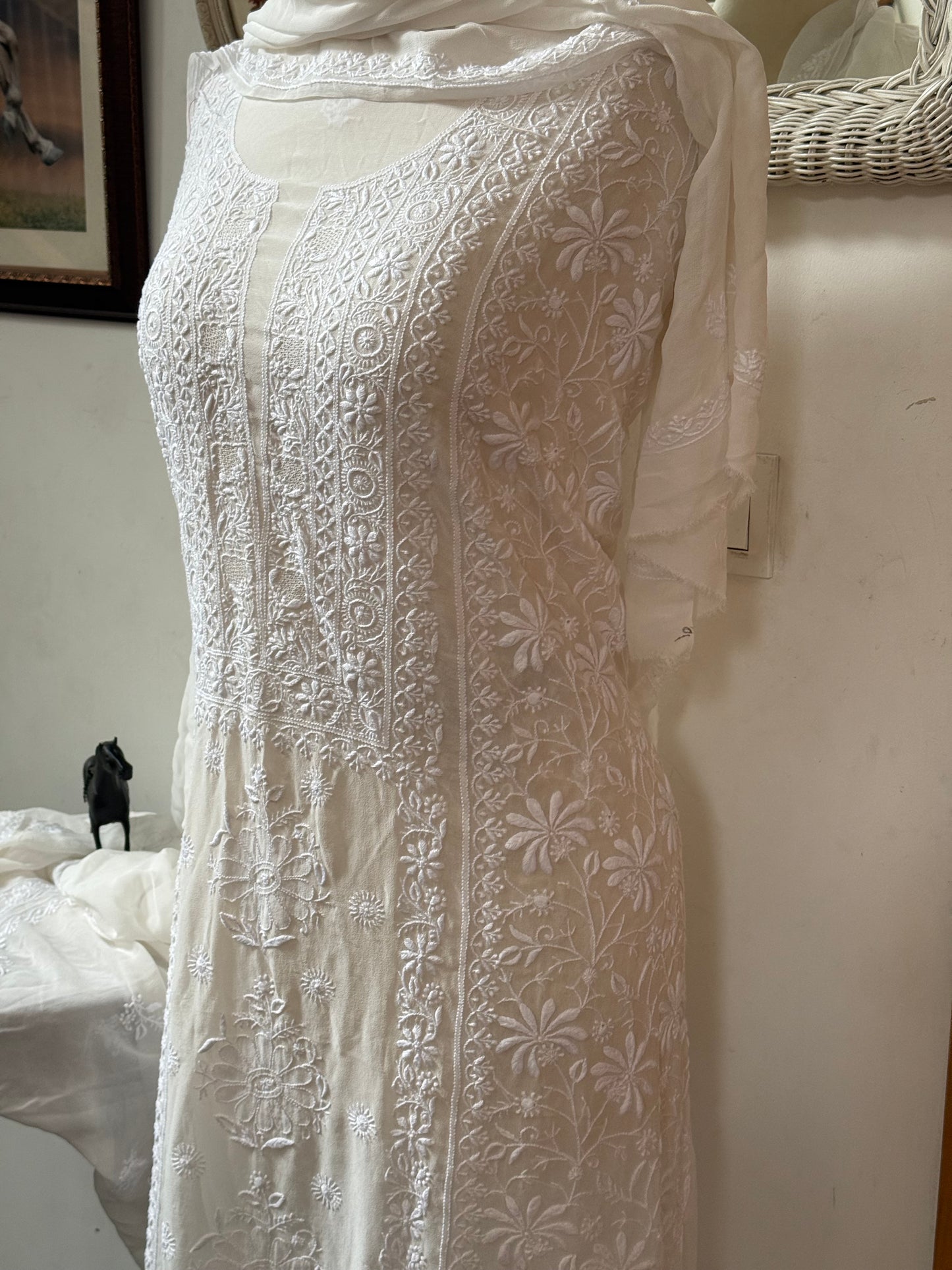 Pure GEORGETTE kurta duppata