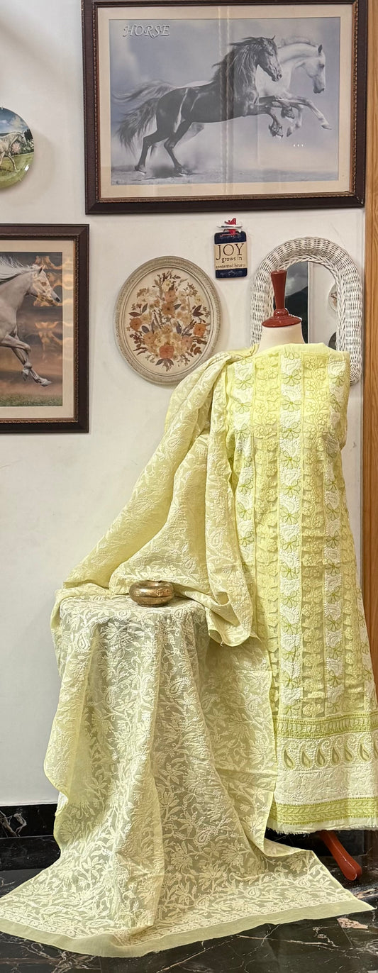 Soft cotton lawn kurta with cotton lawn duppata