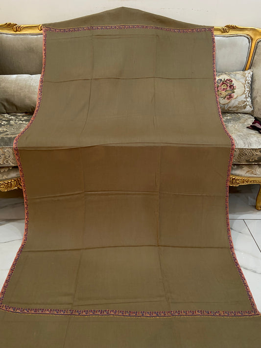 Toosh pashmina sui 4 side embroidered boarder