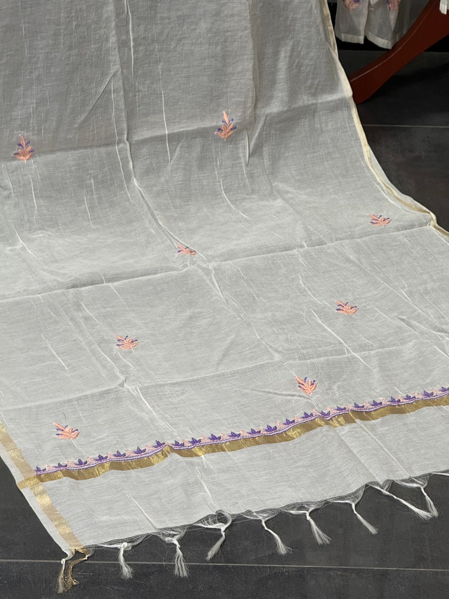 Mul chanderi gown 1