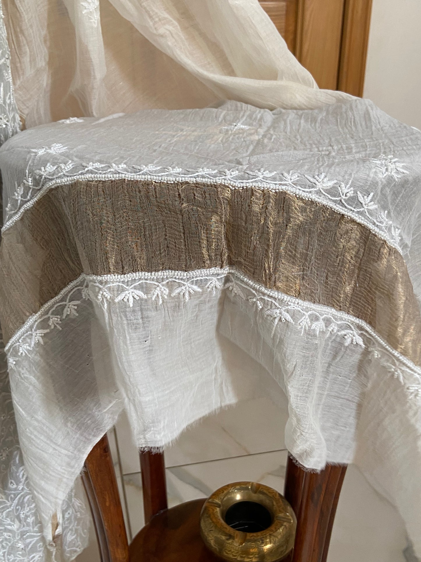 Mul chanderi kurta set
