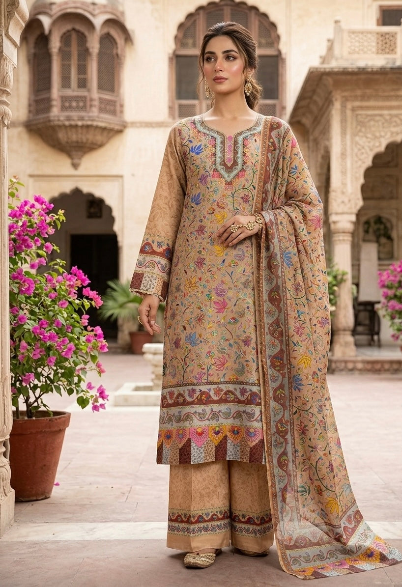 Kalamkari cotton lawn suits