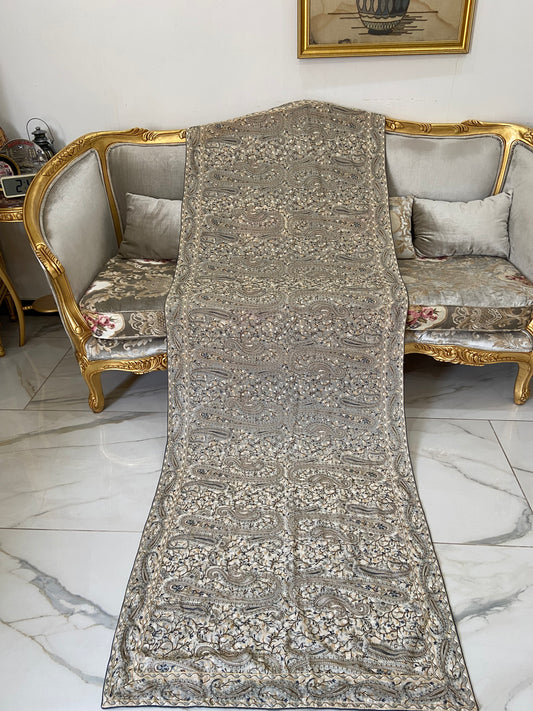 Kashmiri duppata Mechine embroidered