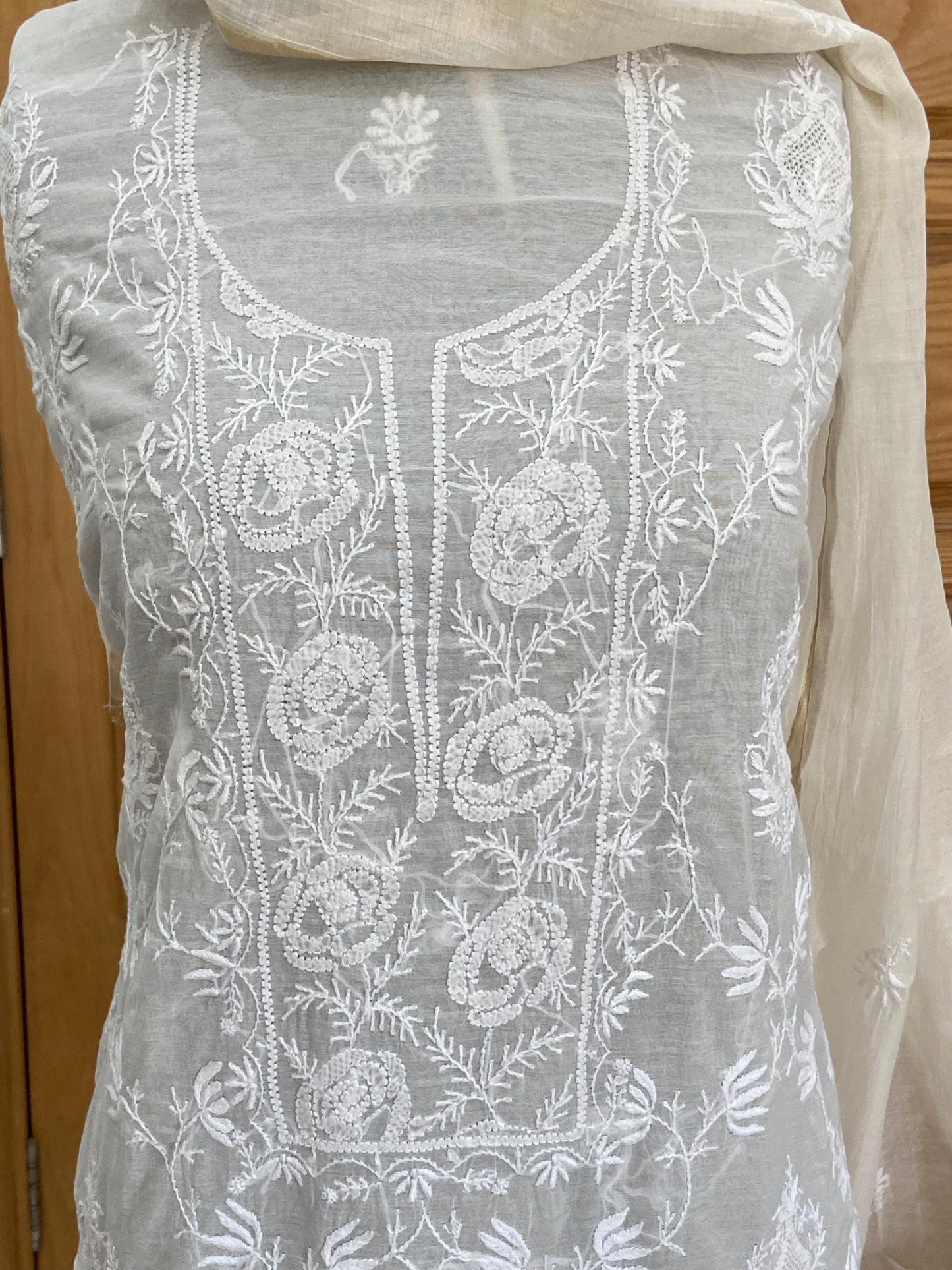 Mul chanderi kurta set