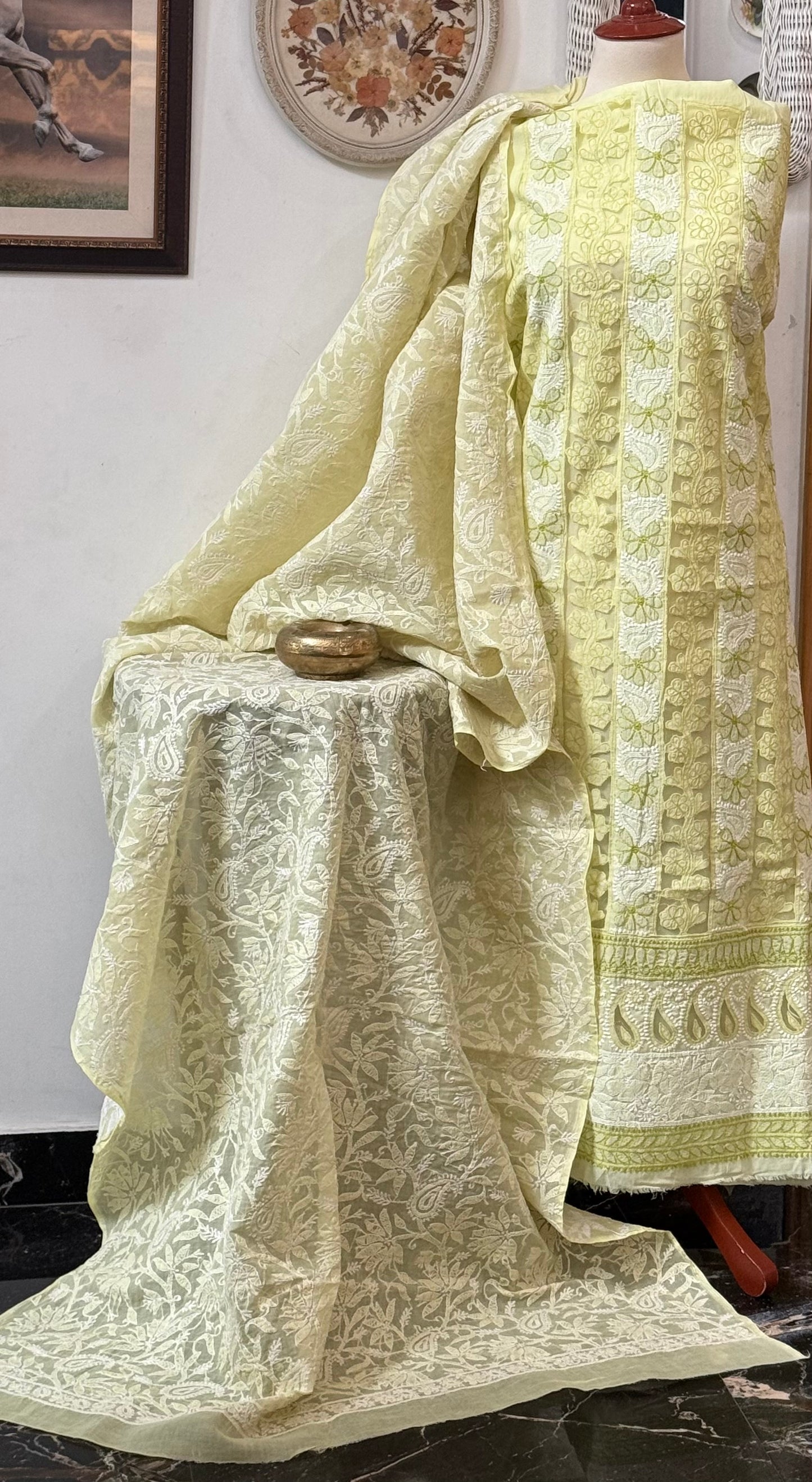 Soft cotton lawn kurta with cotton lawn duppata