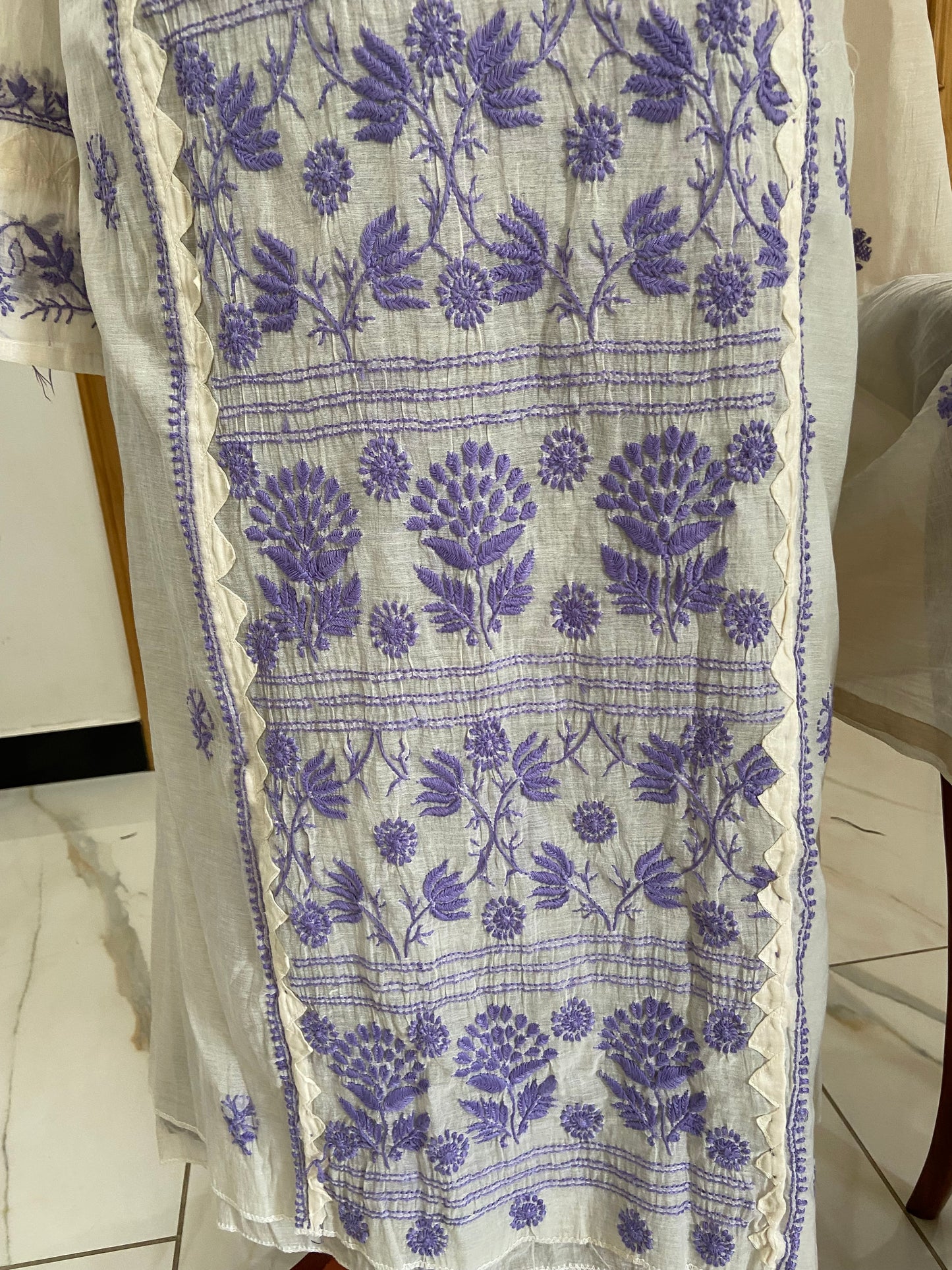Mul chanderi kurta set