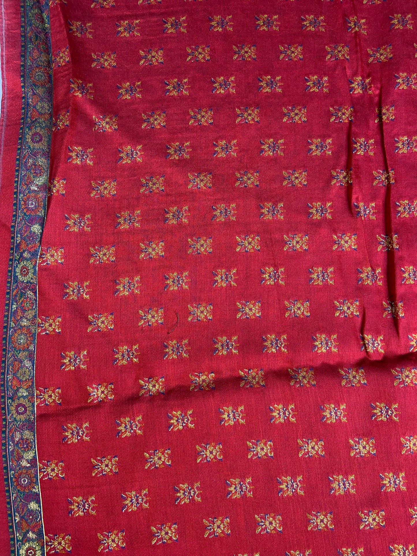 Pure kani silk saree Green