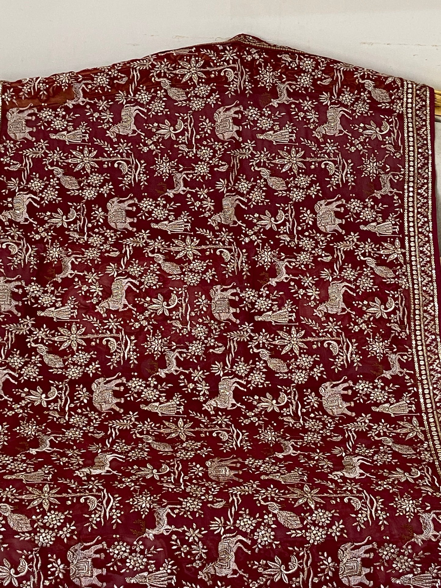 Parsi gara Mechine embroidered