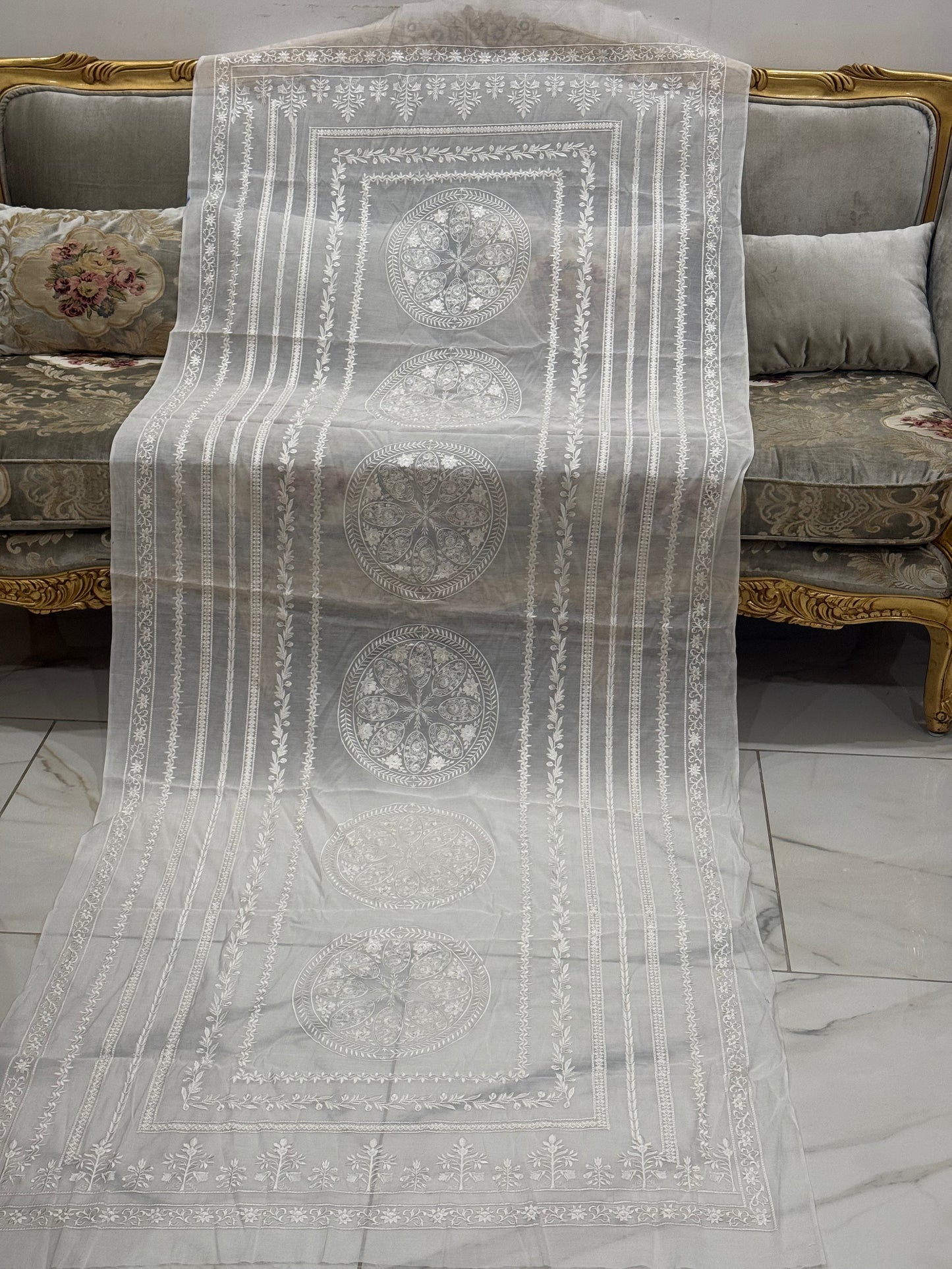 Pure chanderi silk lawn duppata