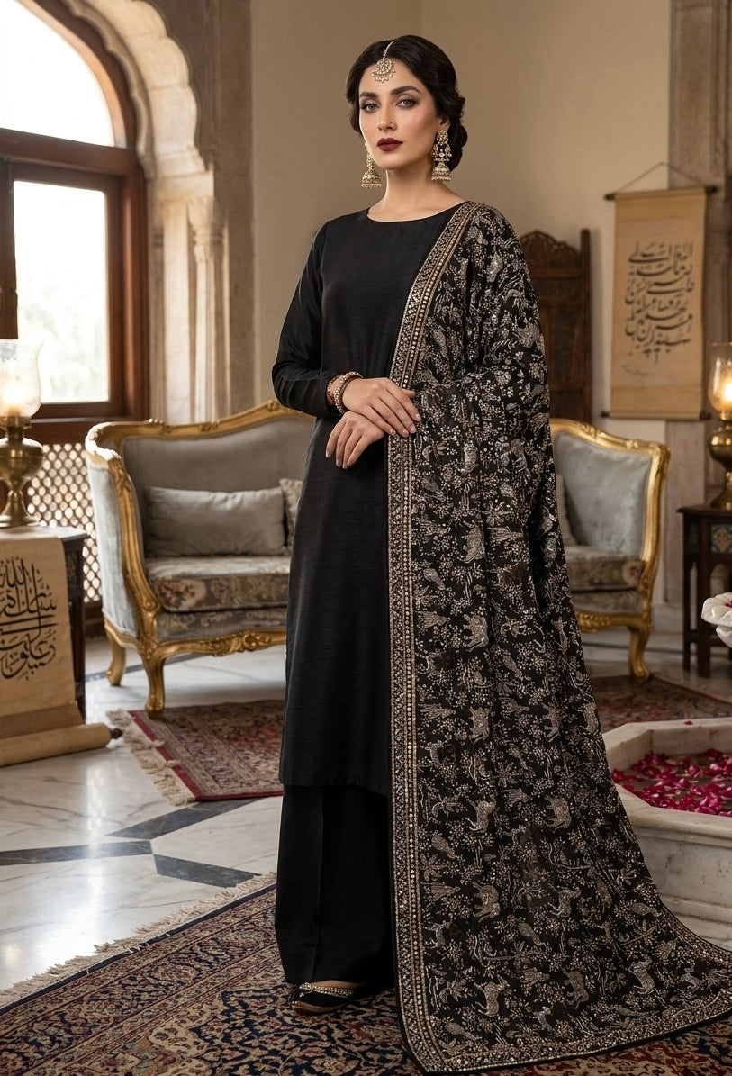 Parsi gara Mechine embroidered