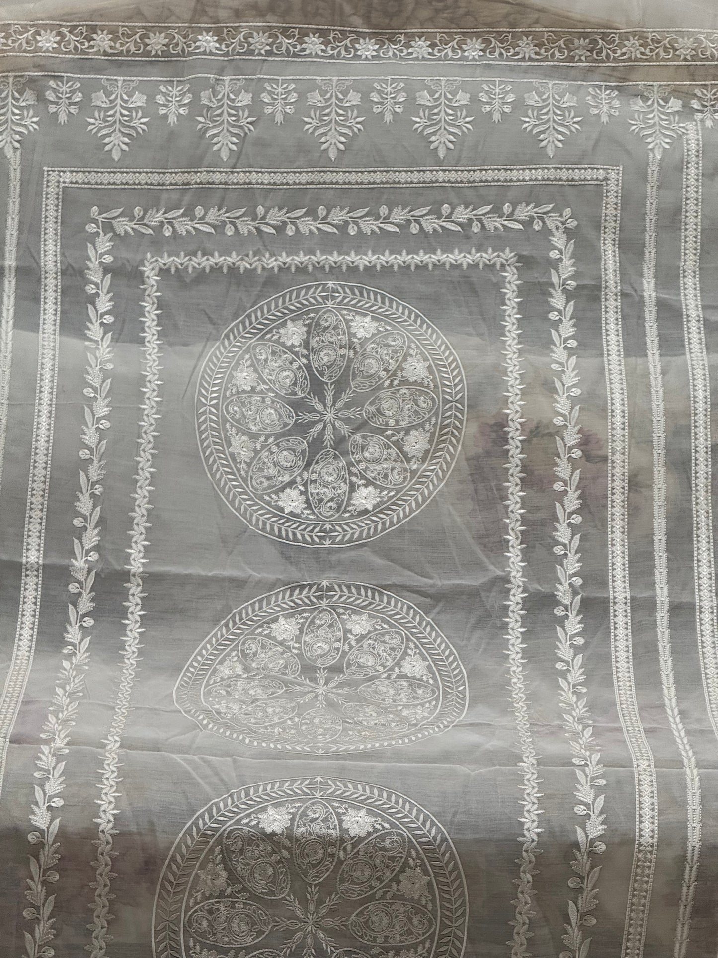 Pure chanderi silk lawn duppata