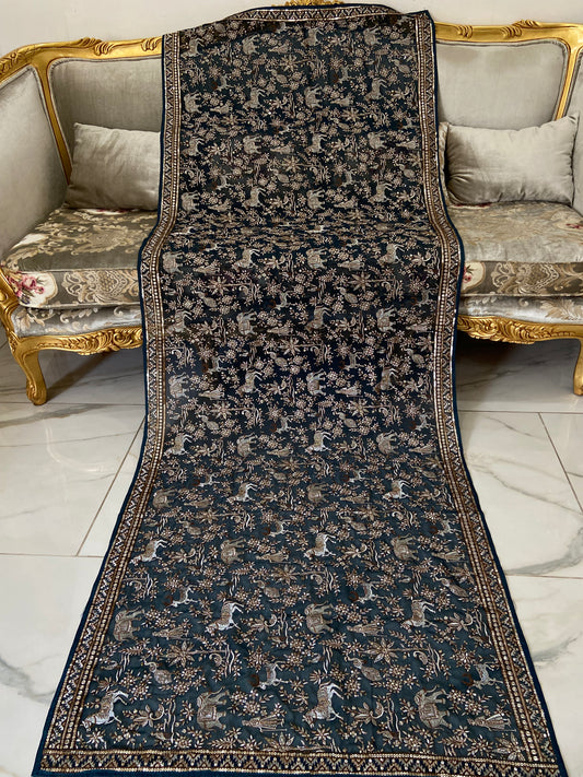 Parsi gara Mechine embroidered