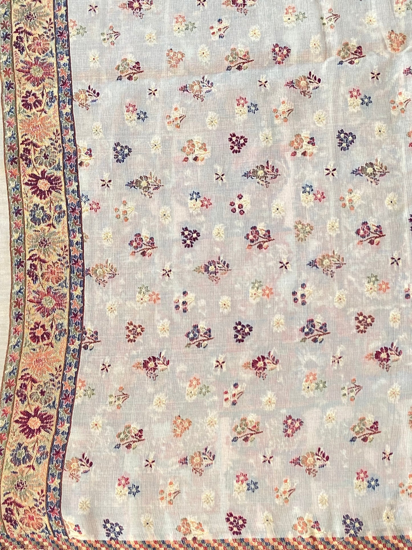 Pure kani silk saree Offwhite