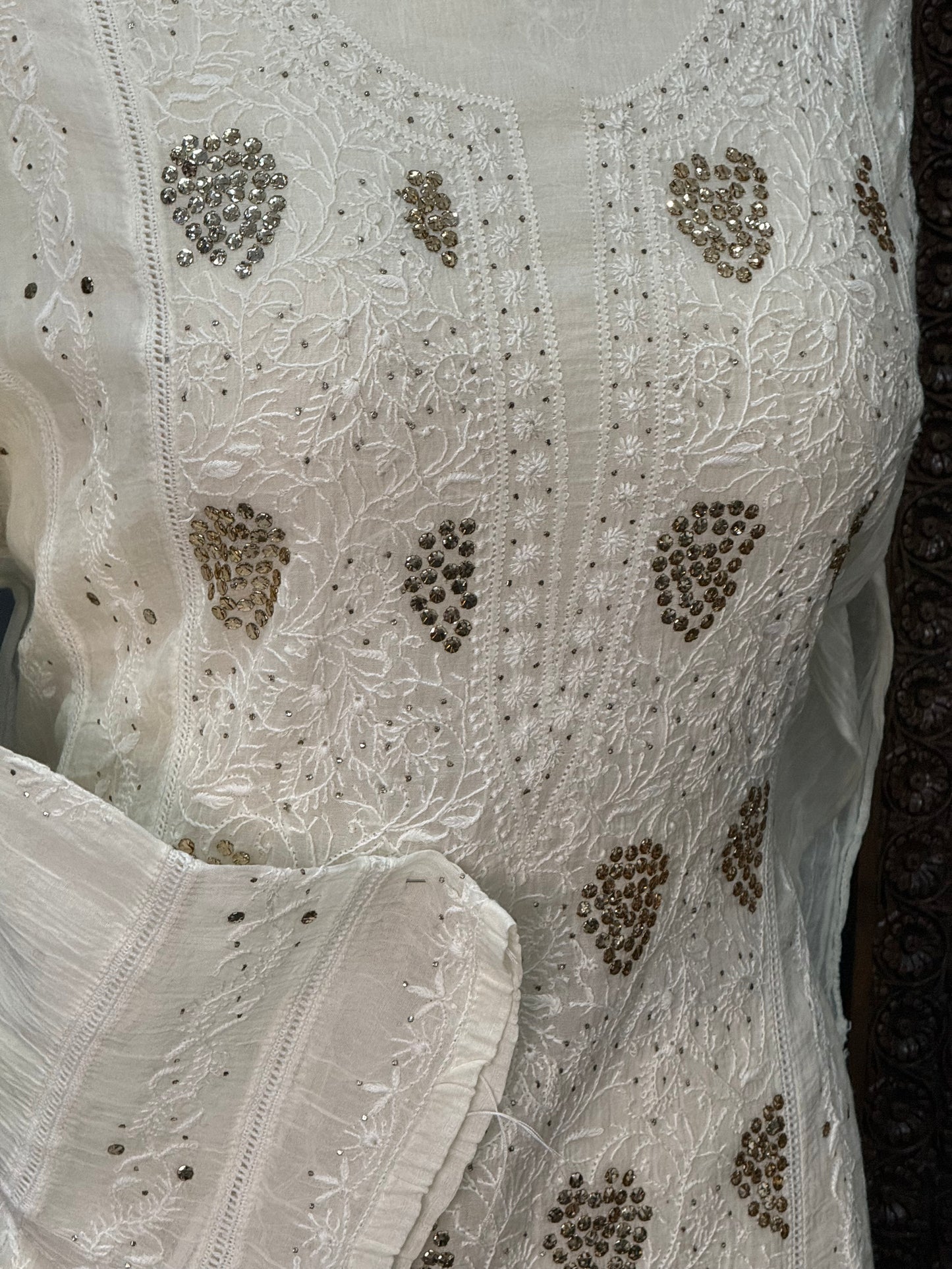 Mul chanderi kurta set