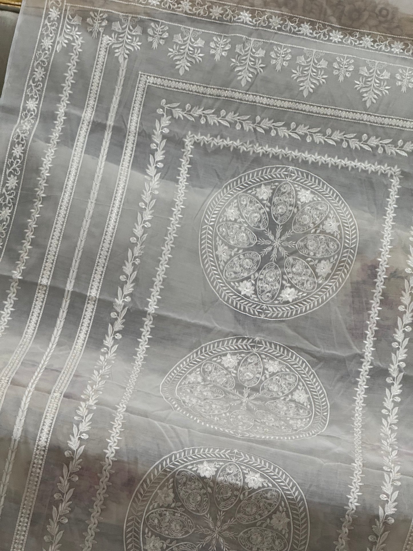 Pure chanderi silk lawn duppata